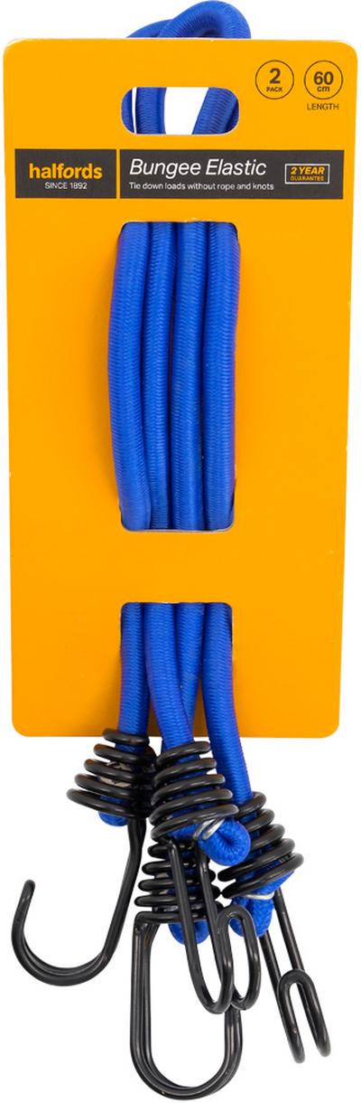 Halfords Bungee Elastic 60cm x2 Halfords Bungee Elastic 60cm x2