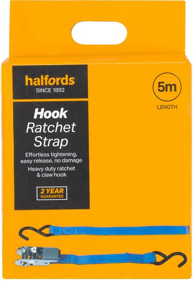 Halfords 5m Hook Ratchet Strap Halfords 5m Hook Ratchet Strap