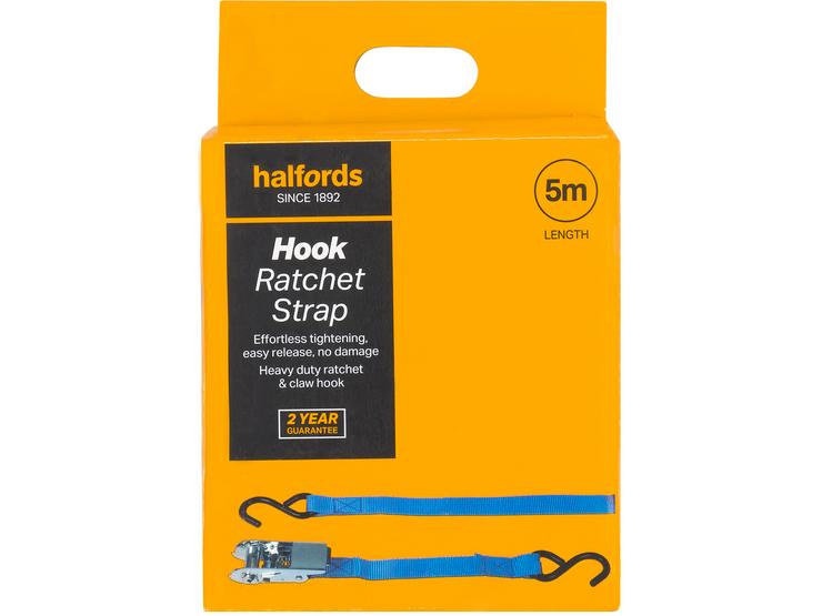 Halfords 5m Hook Ratchet Strap