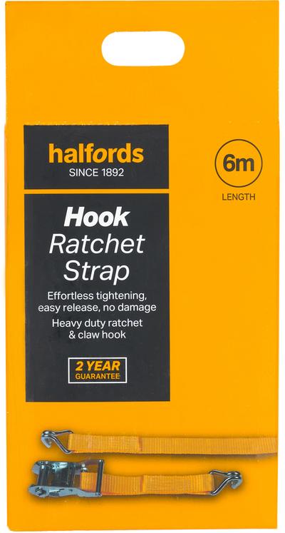 Halfords 6m Hook Ratchet Strap Halfords 6m Hook Ratchet Strap