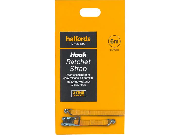 Halfords 6m Hook Ratchet Strap