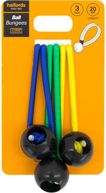 Halfords Ball Bungees 20cm x3