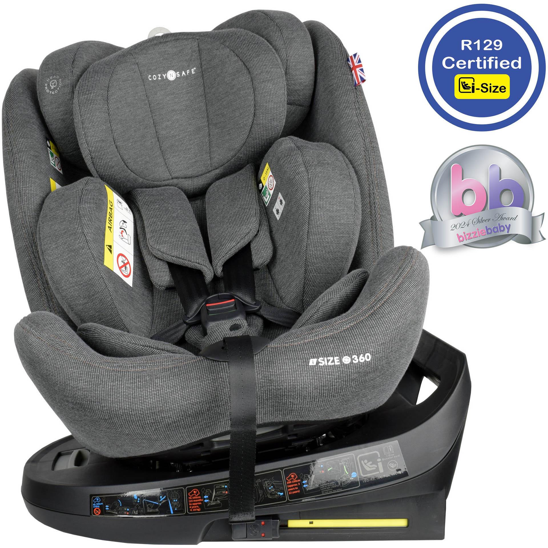 Cozy N Safe Apollo 360° iSize 40150cm Car Seat Moon Grey Halfords UK