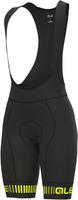 Halfords Alé Strada Pr-R Womens Bibshorts, Black/Yellow, L | Extra 8% off for BC Members