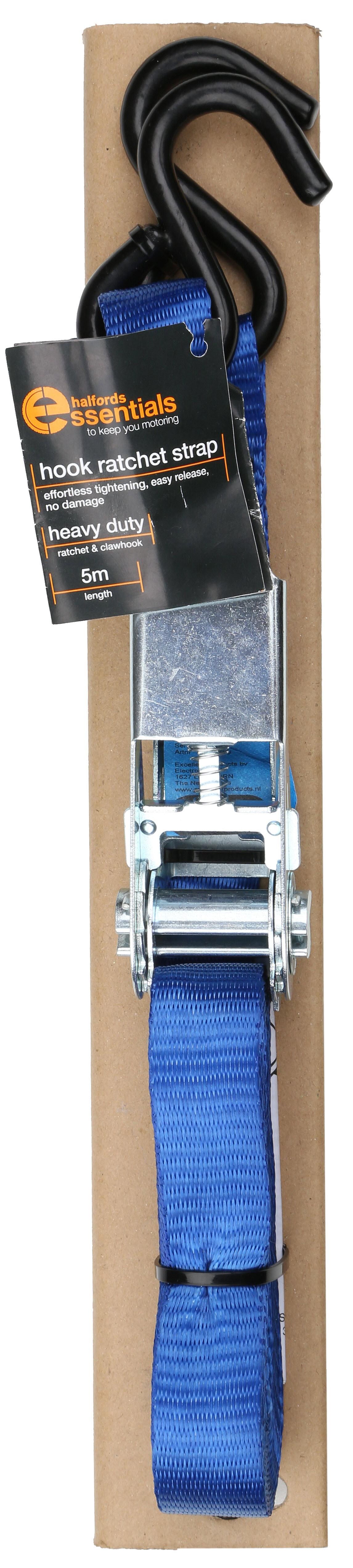 Halfords Essentials 5m Hook Ratchet Strap Halfords UK