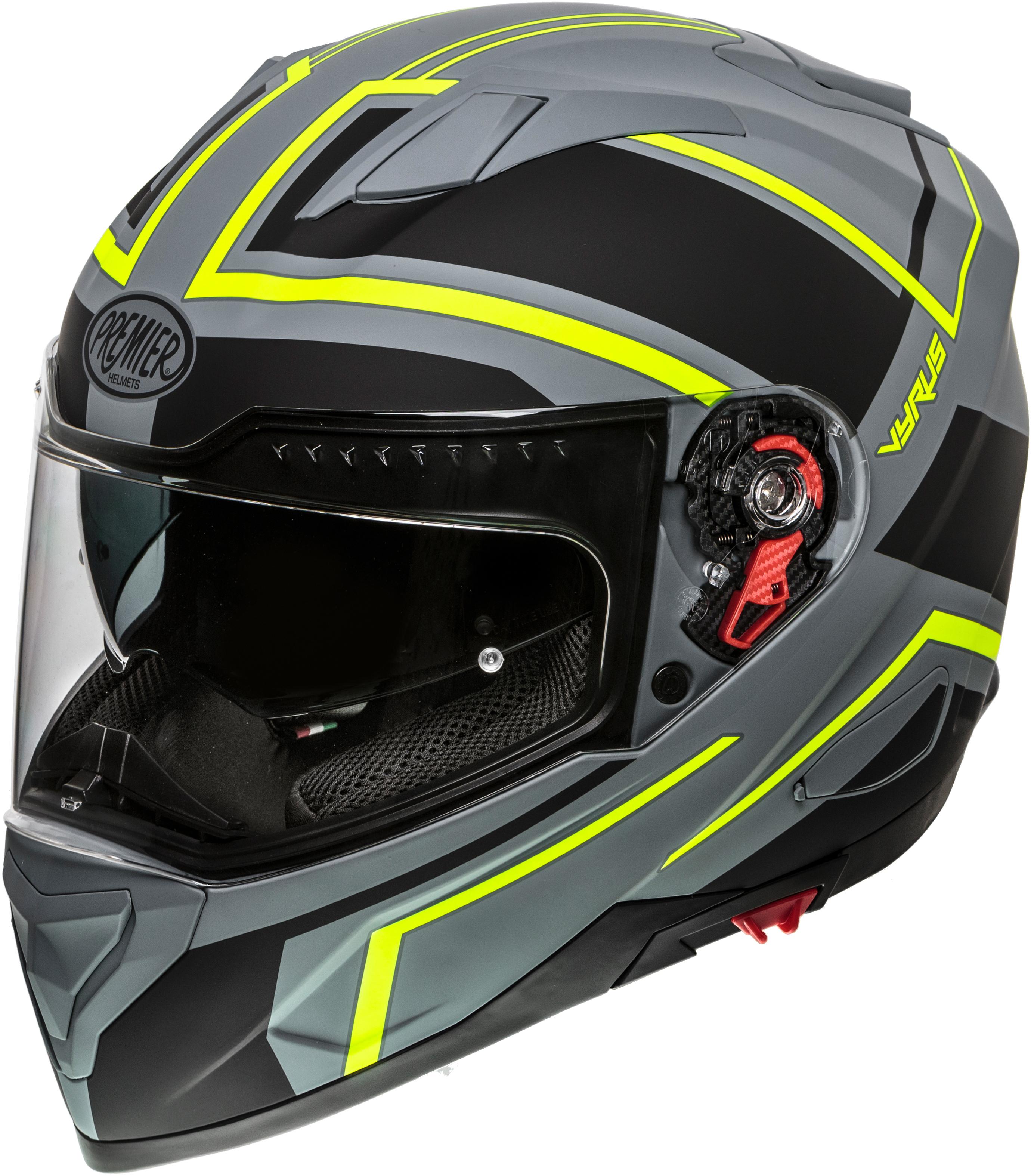 Premier Vyrus Helmet Grey/Neon Matt - Large