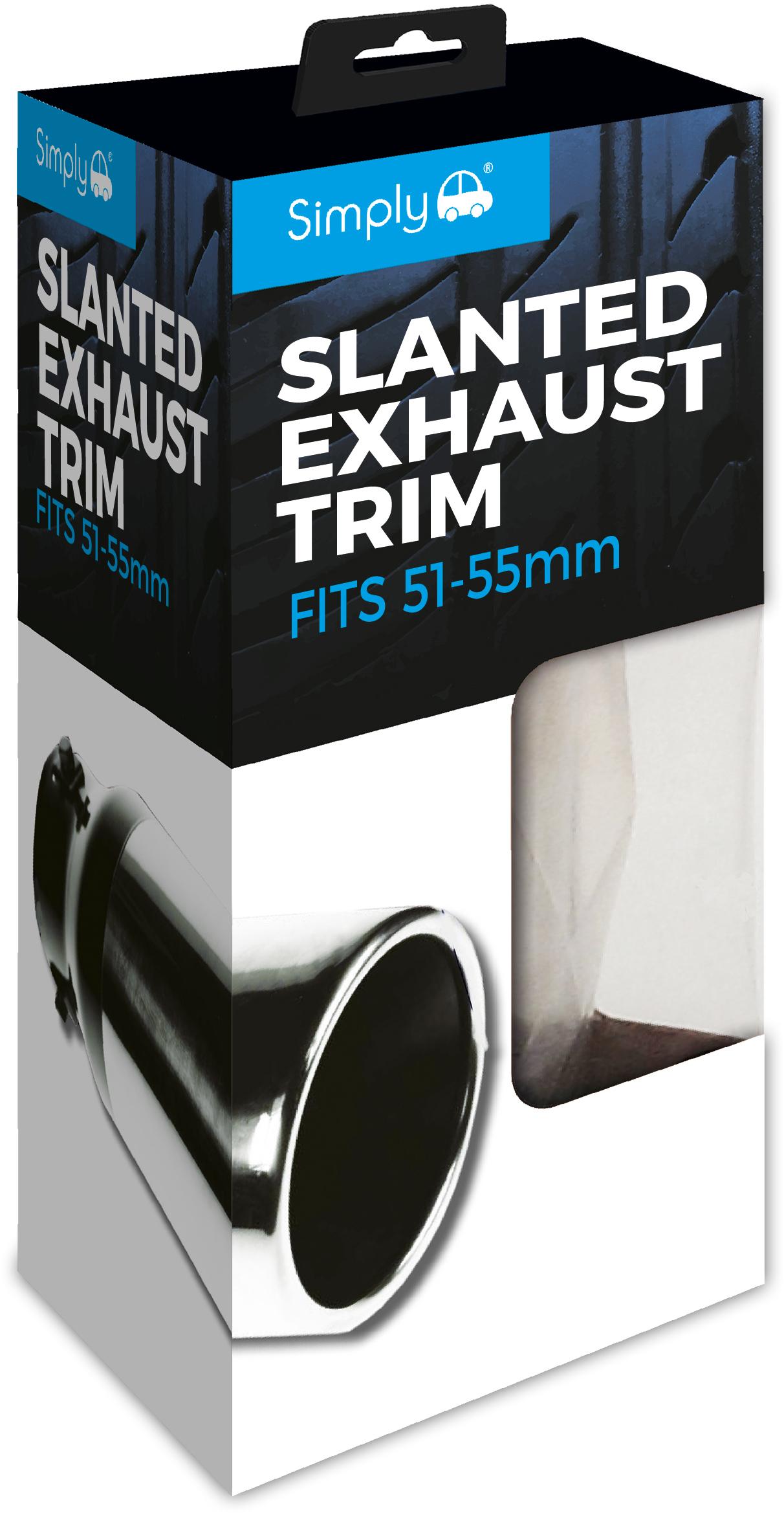 Simply Oval Slant Exhaust Trim 45 - 60mm