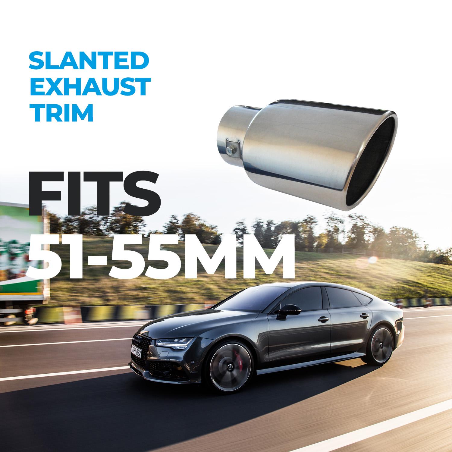 Simply Oval Slant Exhaust Trim 45 - 60mm