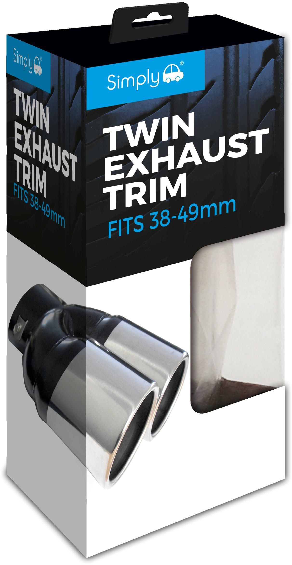 Ripspeed Twin Round/Slant 38 - 52mm Exhaust Trim