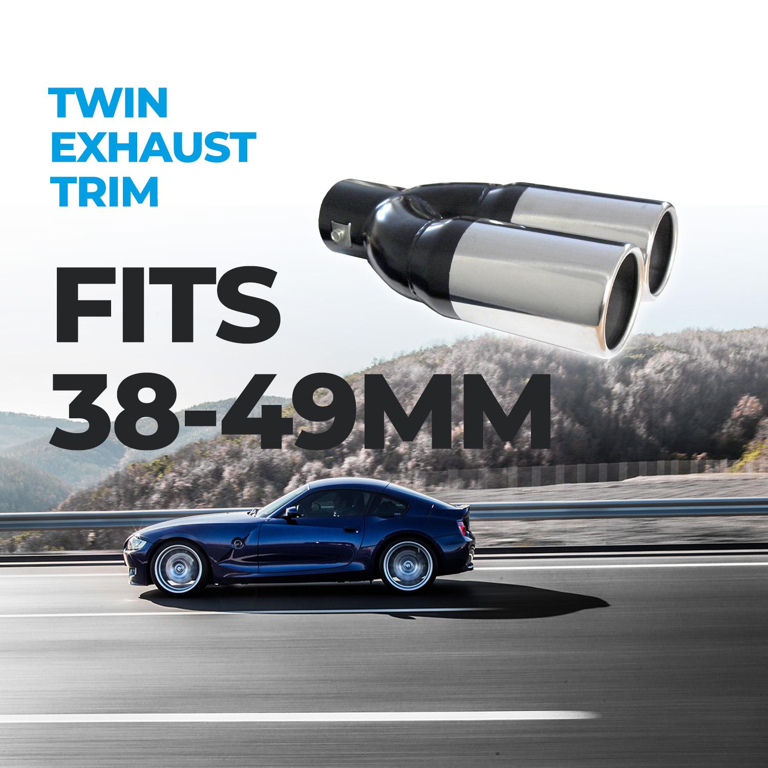 Ripspeed Twin Round/Slant 38 - 52mm Exhaust Trim