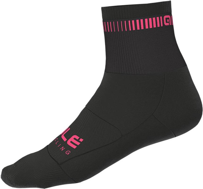 Halfords Alé Logo Q-Skin 12Cm Socks Black/Pink, S/36-39 | Extra 8% off for BC Members