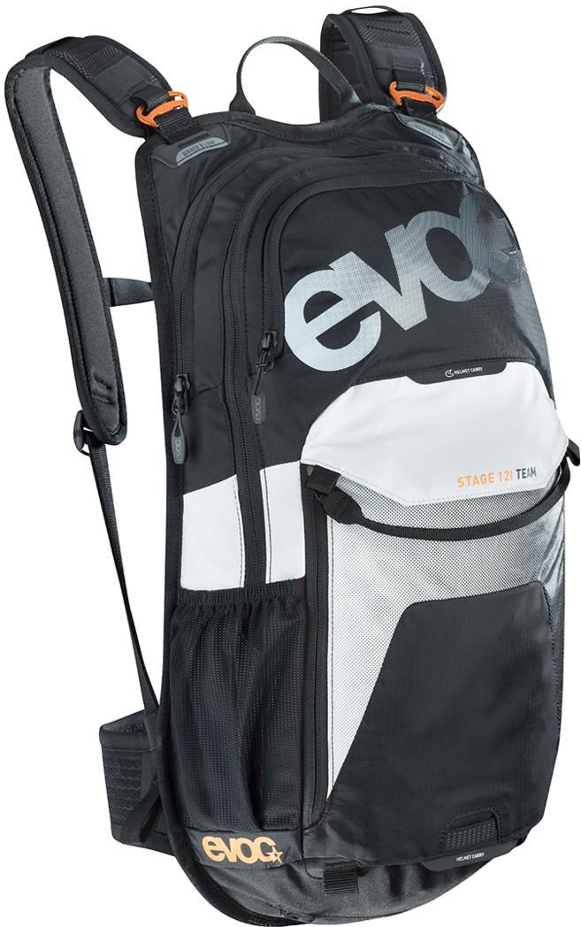 Evoc Stage 12L Performance Backpack - Black/White/Neon