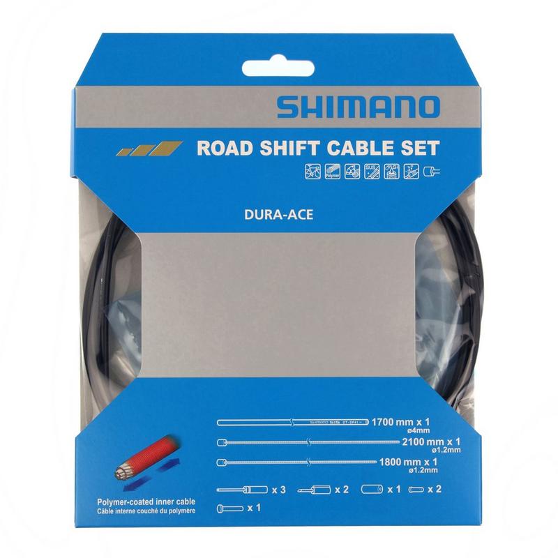 Halfords Shimano Dura-Ace Road Gear Cable Set, Black | Extra 8% off for BC Members