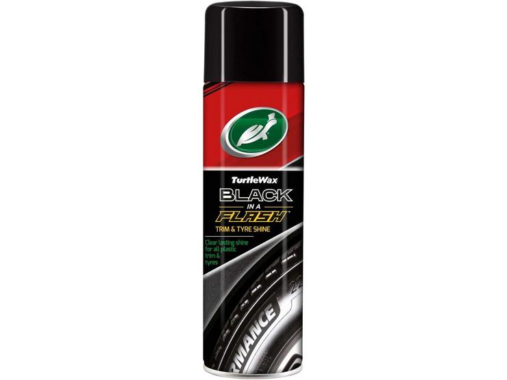 Turtle Wax Black In a Flash Trim & Tyre Wax 500ML