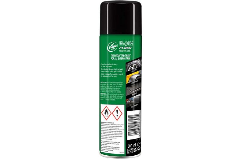Turtle Wax Black In a Flash Trim & Tyre Wax 500ML Turtle Wax Black In a Flash Trim & Tyre Wax 500ML