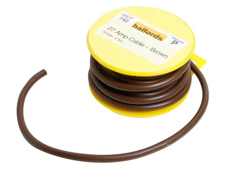 Halfords 27 Amp Cable Brown HEF742