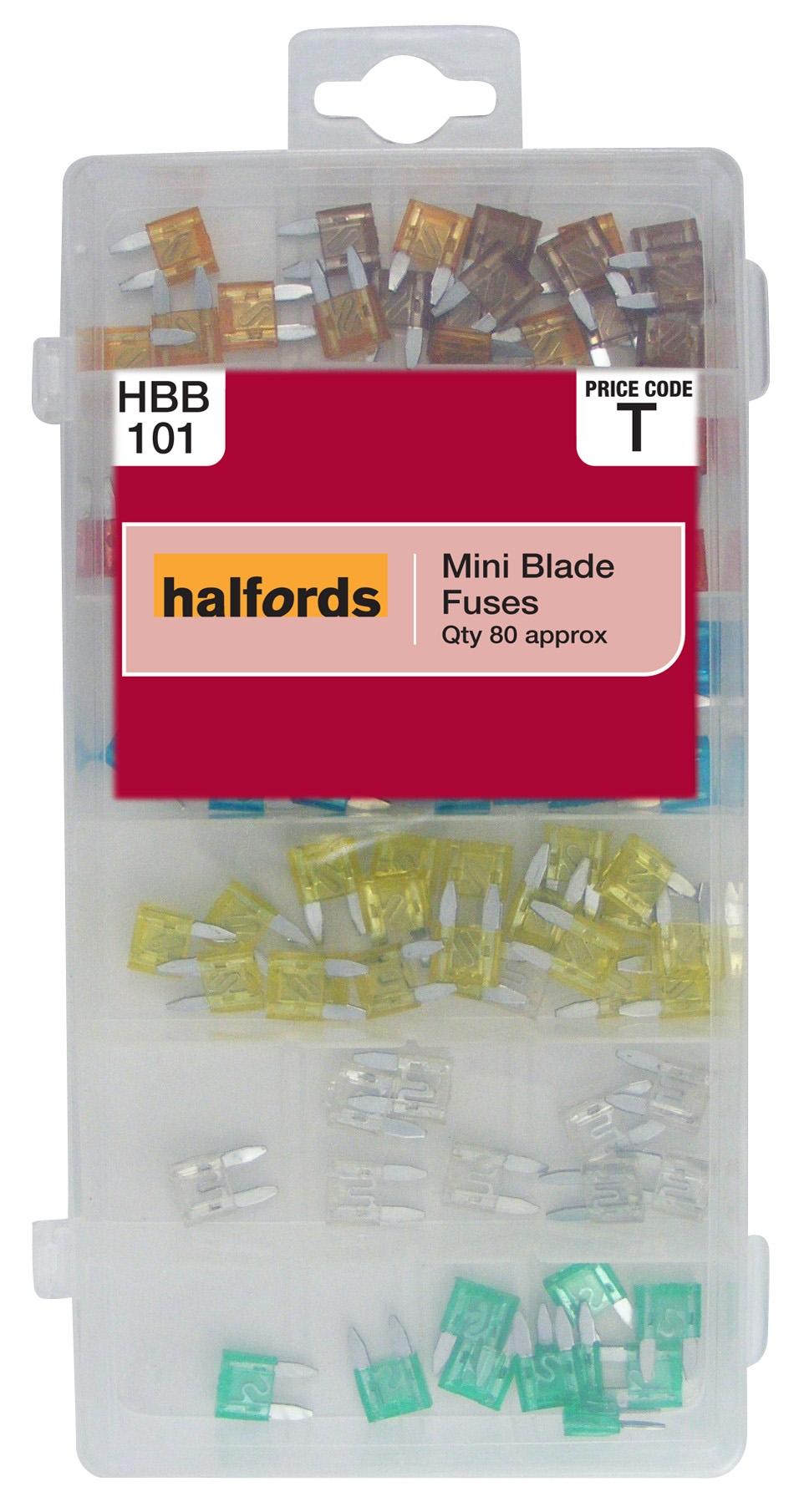 Halfords Assorted Mini Blade Fuses Hbb101
