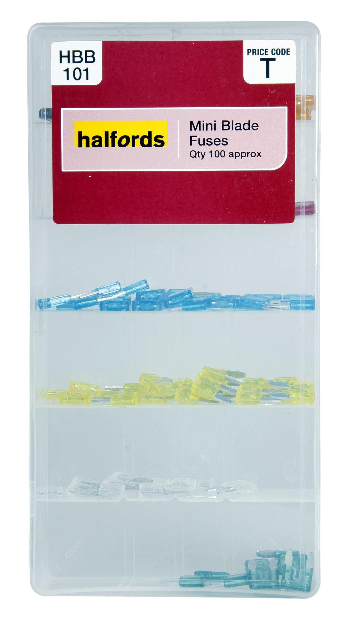 Halfords Assorted Mini Blade Fuses HBB101