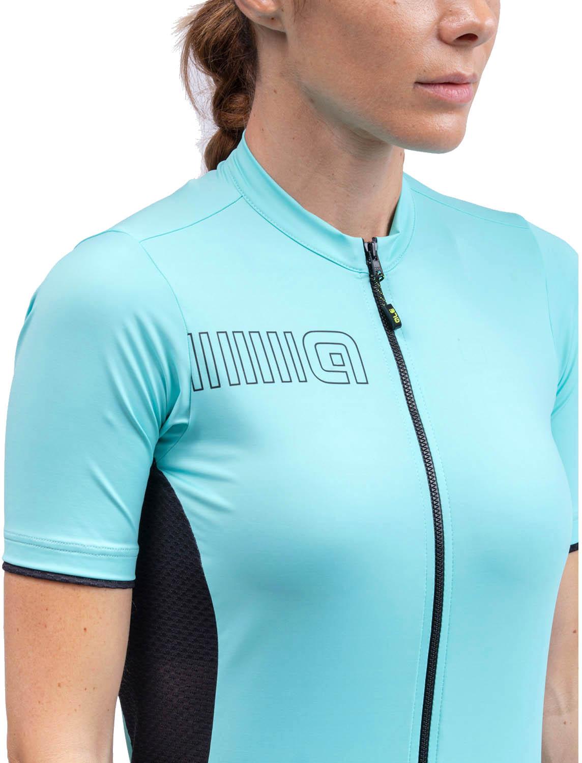 Colour Block Pragma Womens Short Sleeved Jersey, Black, L