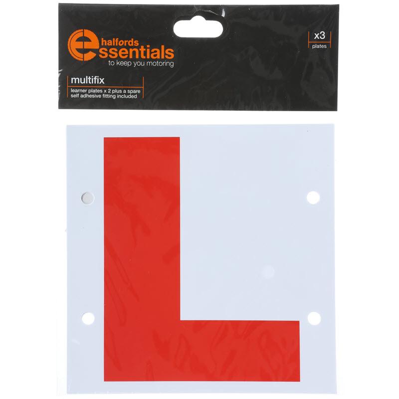 Halfords Roi Multifix Learner Driver Plates X3