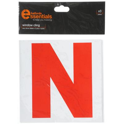 Halfords ROI Self Cling N Driver Plates x3 Halfords ROI Self Cling N Driver Plates x3