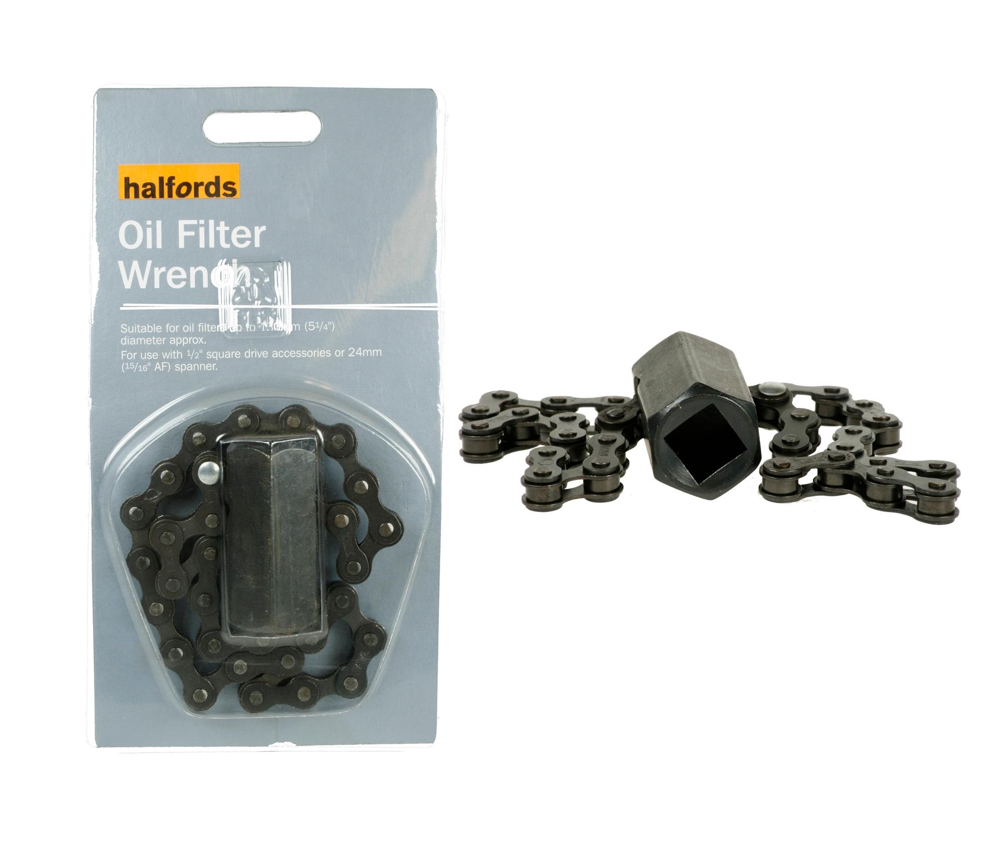 Halfords Chain Oil Filter Wrench 1/2 Inch Drive
