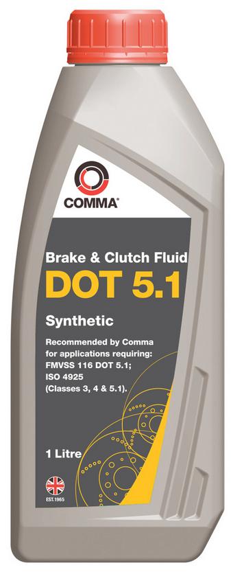 Comma DOT 5.1 Brake Fluid 1L