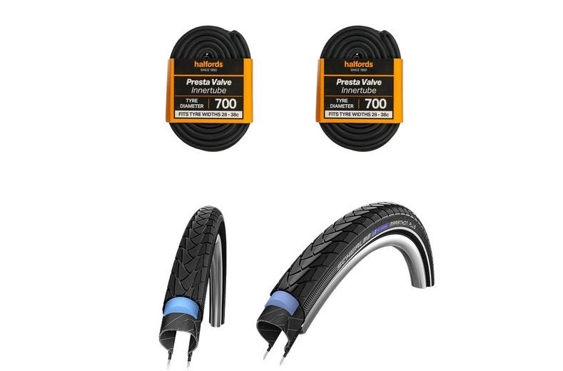 2x Schwalbe Marathon 700x38c & Free Presta Inner Tubes Bundle 2x Schwalbe Marathon 700x38c & Free Presta Inner Tubes Bundle