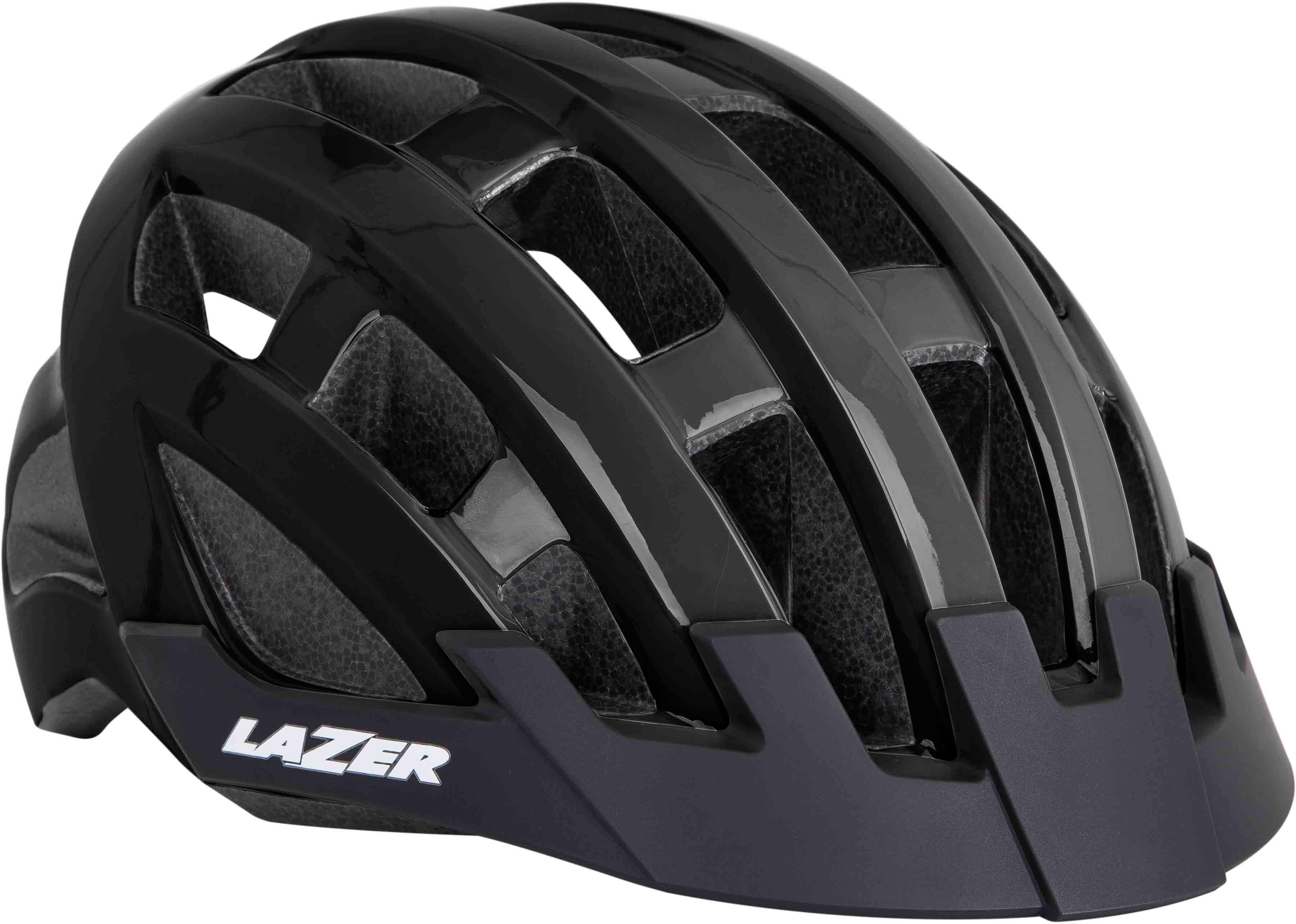 Halfords Lazer Compact Helmet Flash Black | Pricematch, Extra 8% off for BC Members, Free Bike Health Check, Cycle2Work Scheme & 0% APR Finance.