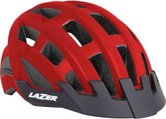 Compact Helmet, Red, Uni-Adult