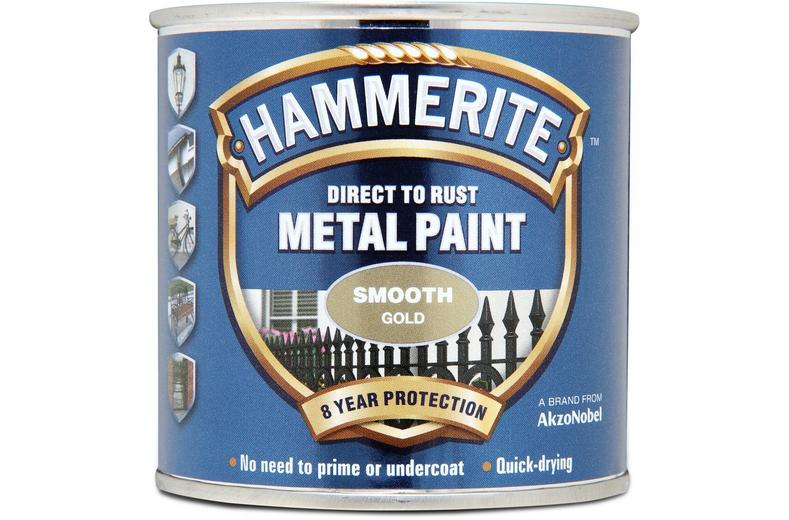 Hammerite Smooth Finish Gold 250ml Hammerite Smooth Finish Gold 250ml