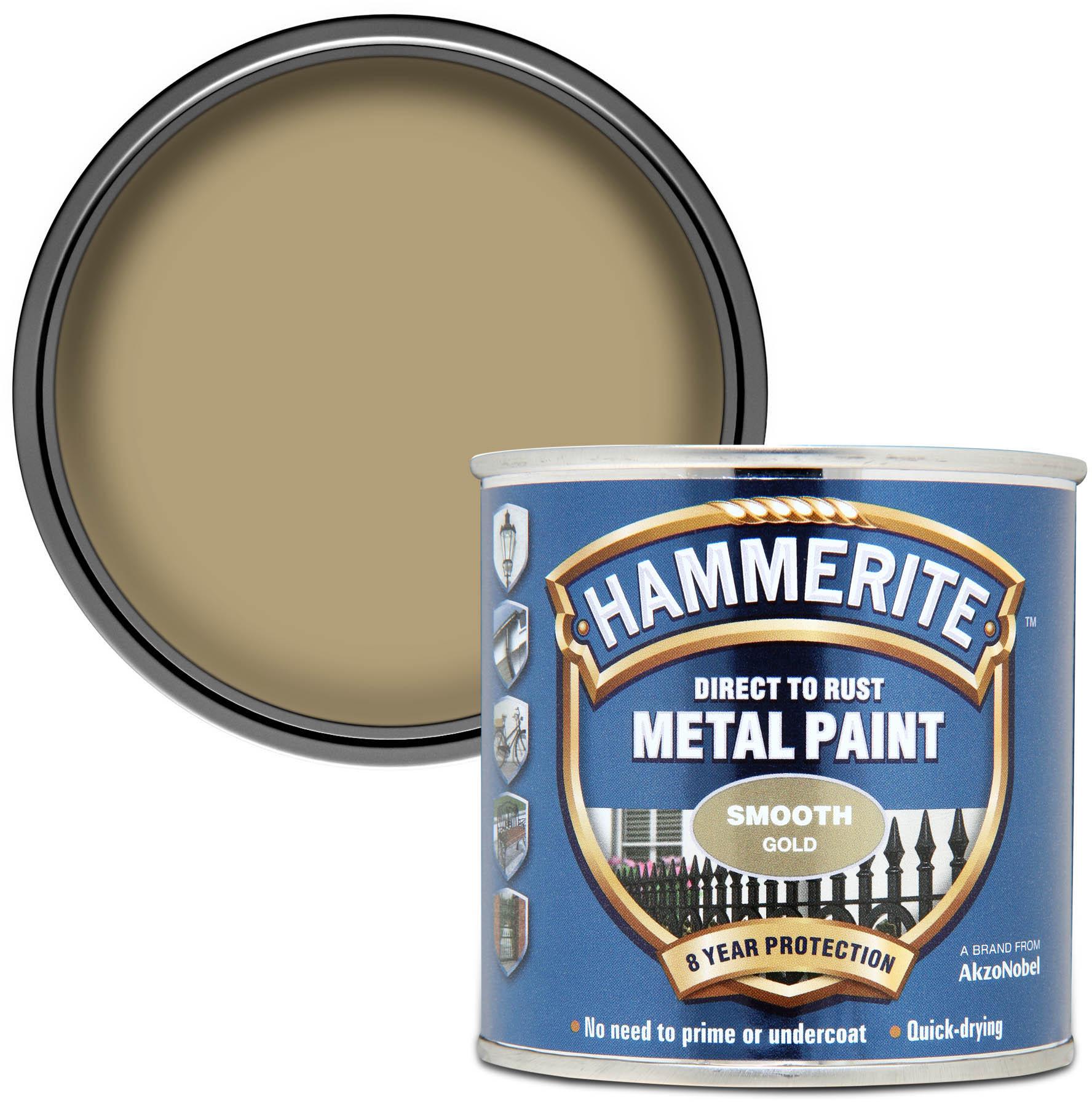 Hammerite Smooth Finish Gold 250ml