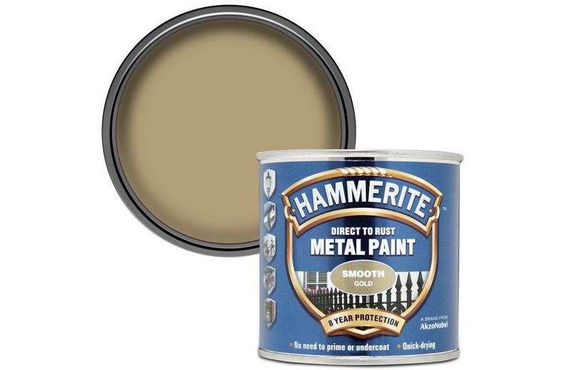 Hammerite Smooth Finish Gold 250ml Hammerite Smooth Finish Gold 250ml