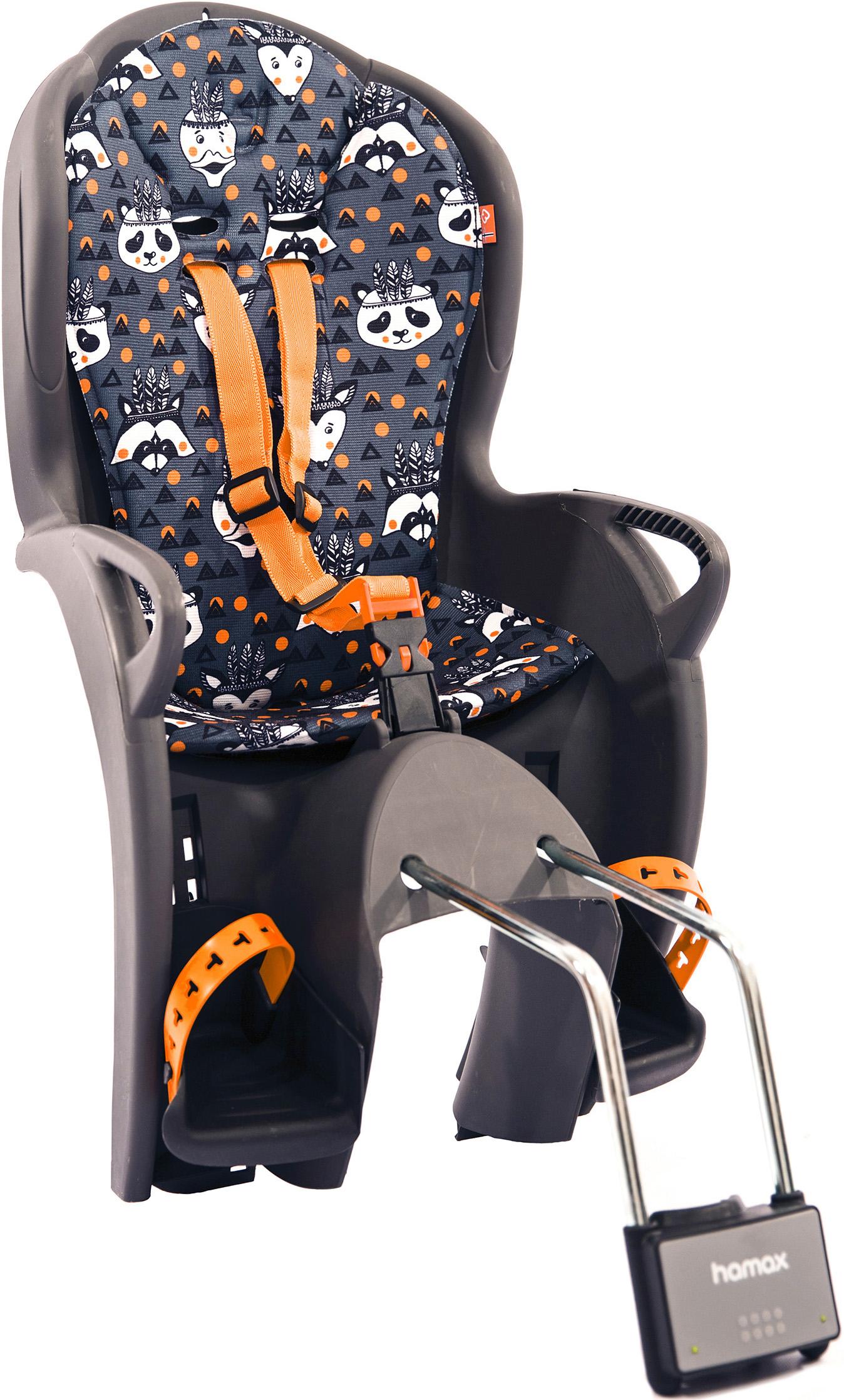 Hamax Kiss Rear Frame Seat Grey / Orange Animals