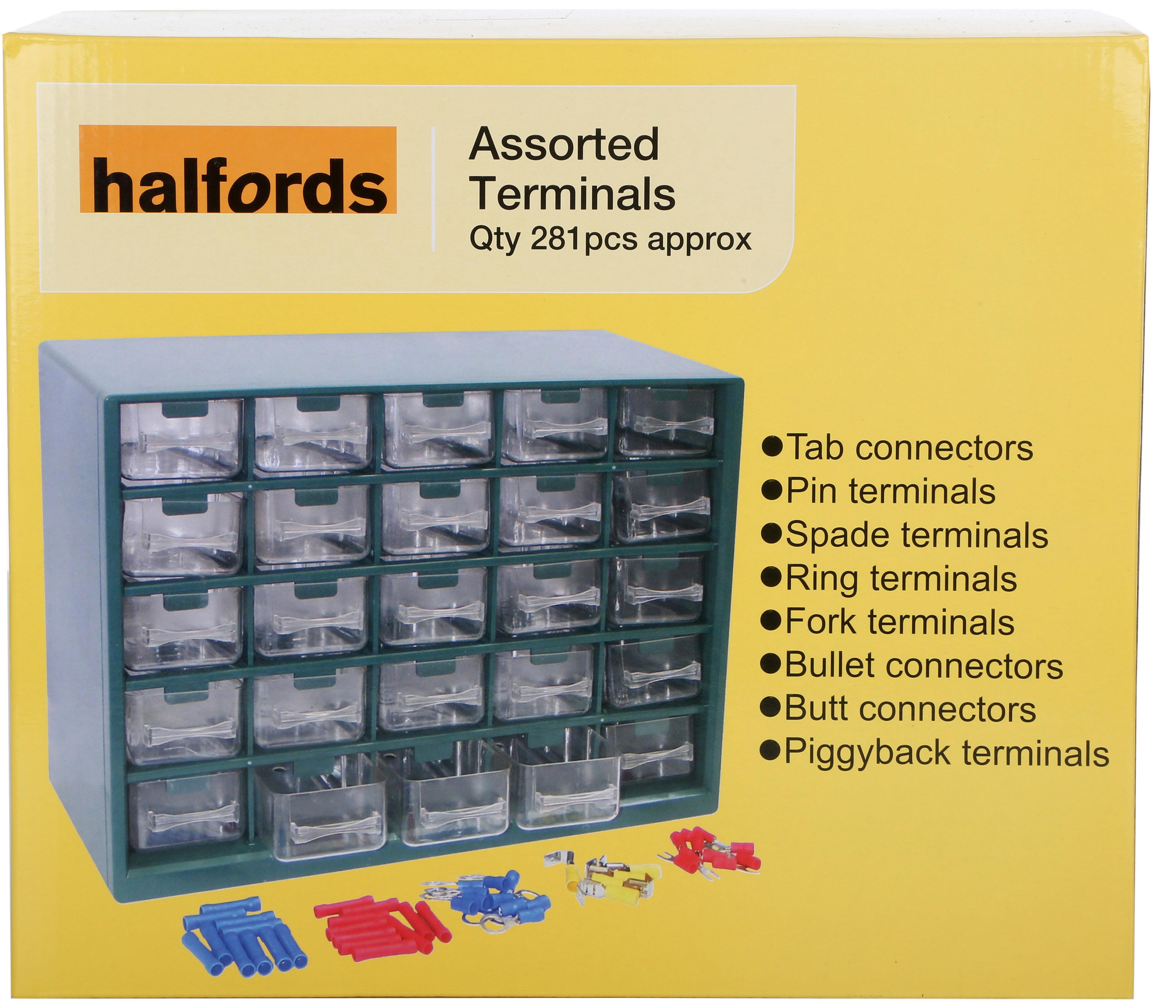 Halfords Assorted Electrical Terminal Draw Box (LBOX902)