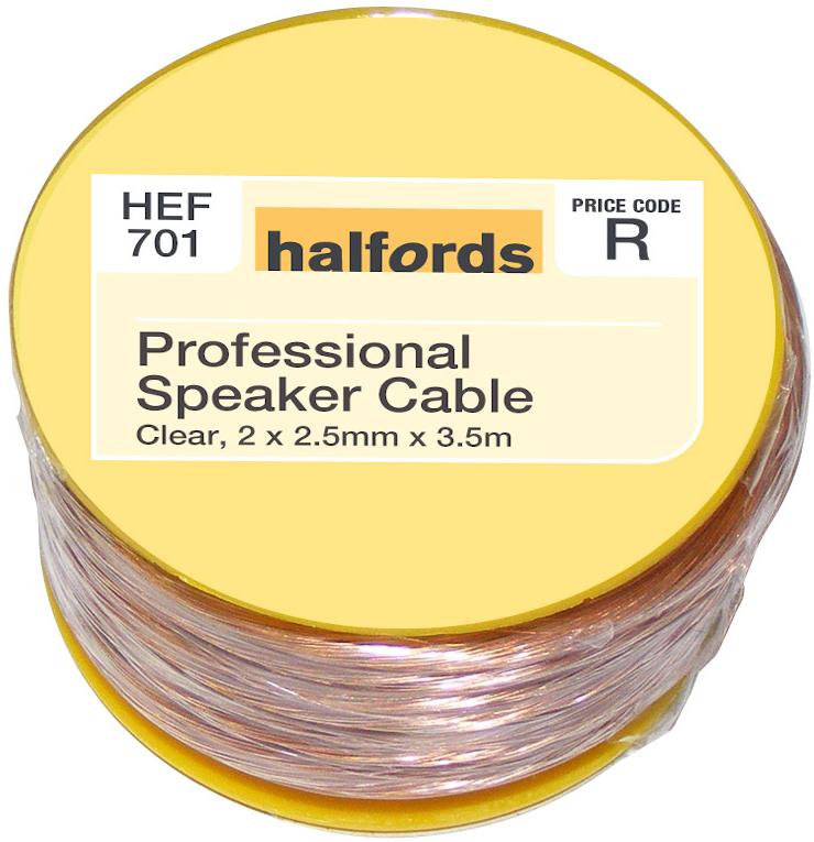 Halfords Professional Speaker Cable HEF701 Halfords UK