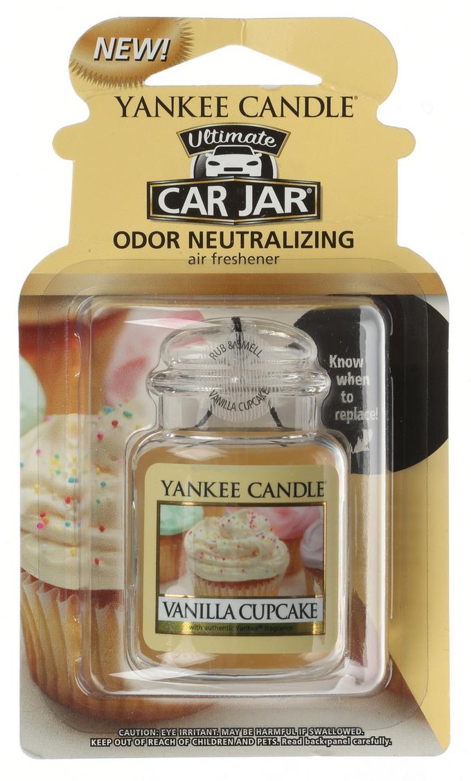 Yankee Candle Car Jar Ultimate Car Air Freshener, Vanilla Cupcake