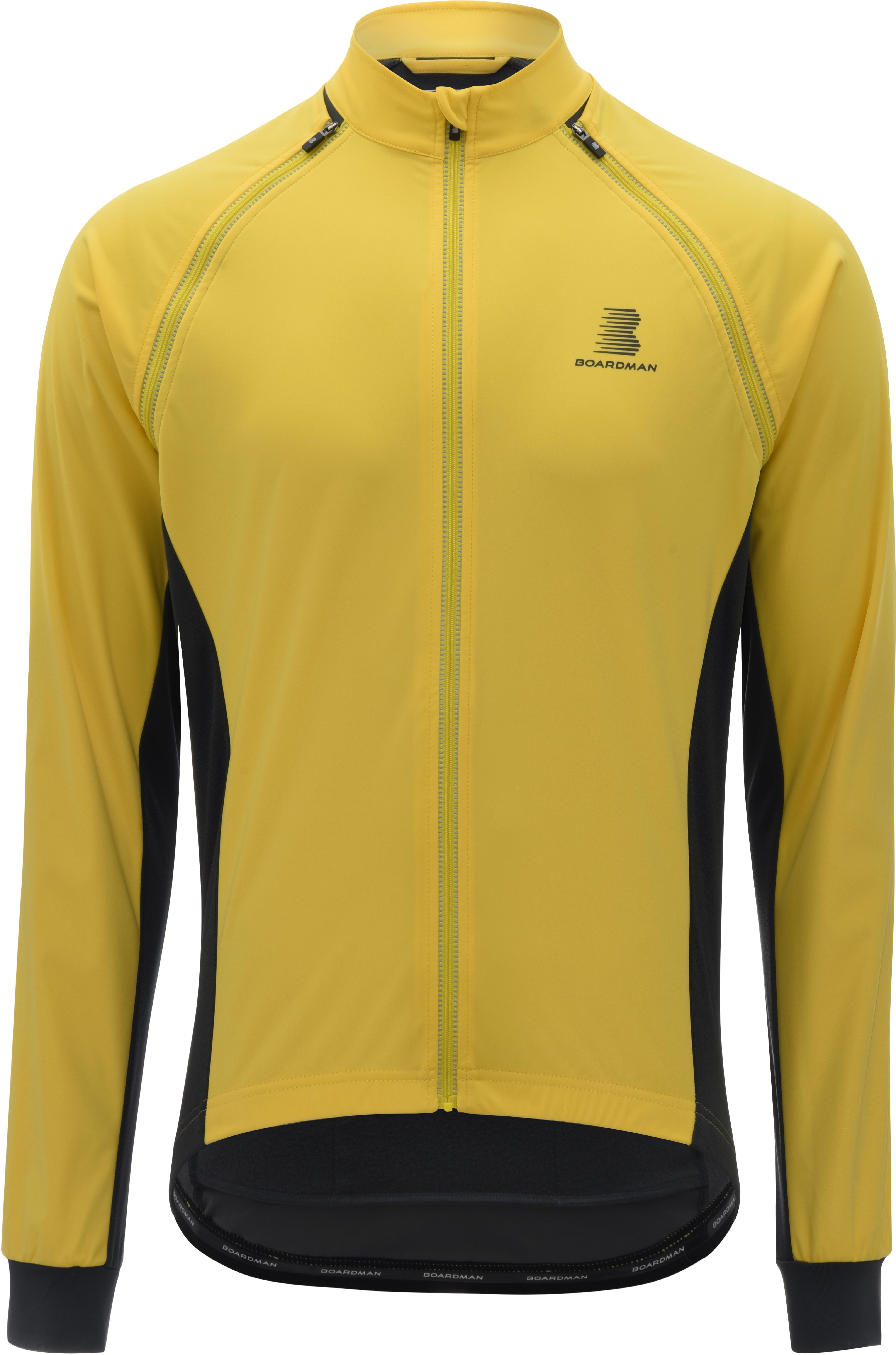 Boardman Mens Removable Sleeve Windproof Jacket - Yellow, L