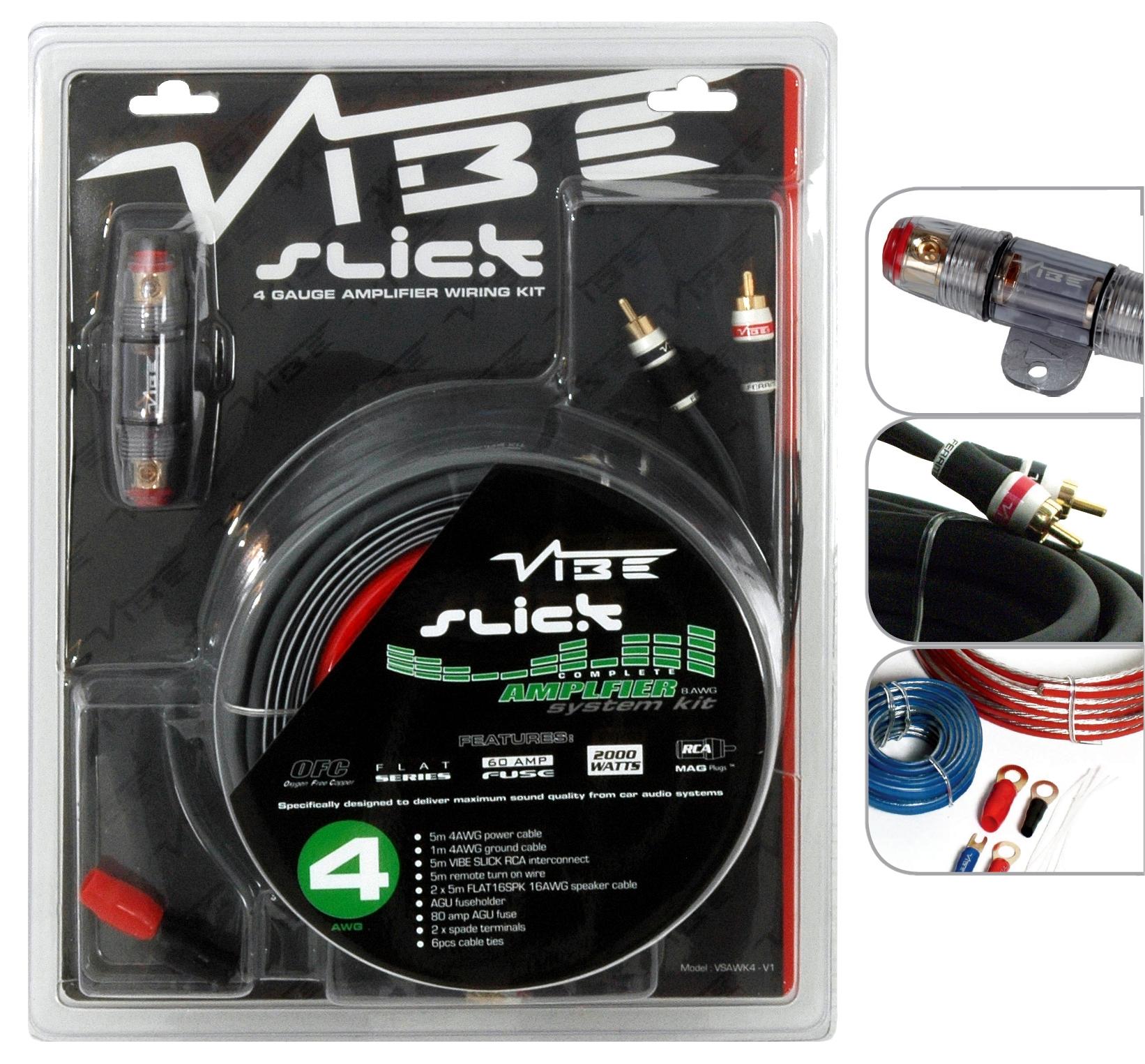 Vibe Slick 4 Gauge Amplifier Wiring Kit