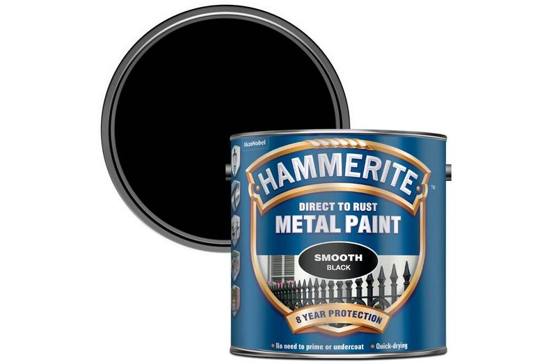 Hammerite Direct to Rust Metal Paint Smooth Black 2.5L Hammerite Direct to Rust Metal Paint Smooth Black 2.5L