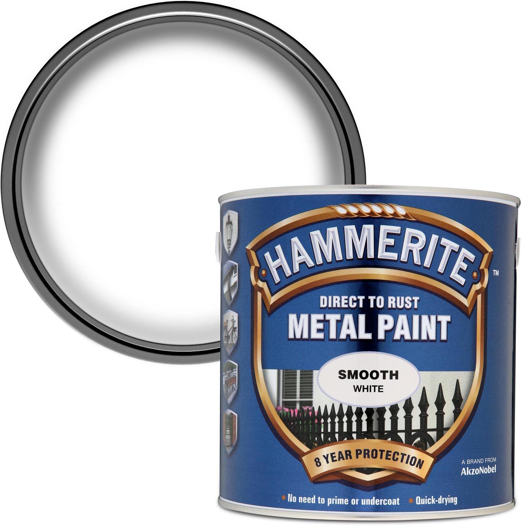Hammerite Metal Paint Smooth White 2.5L