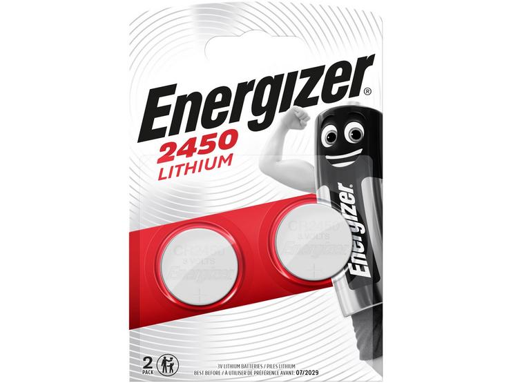 ENERGIZER CR2450 Lithium Coin Battery, 2 pack