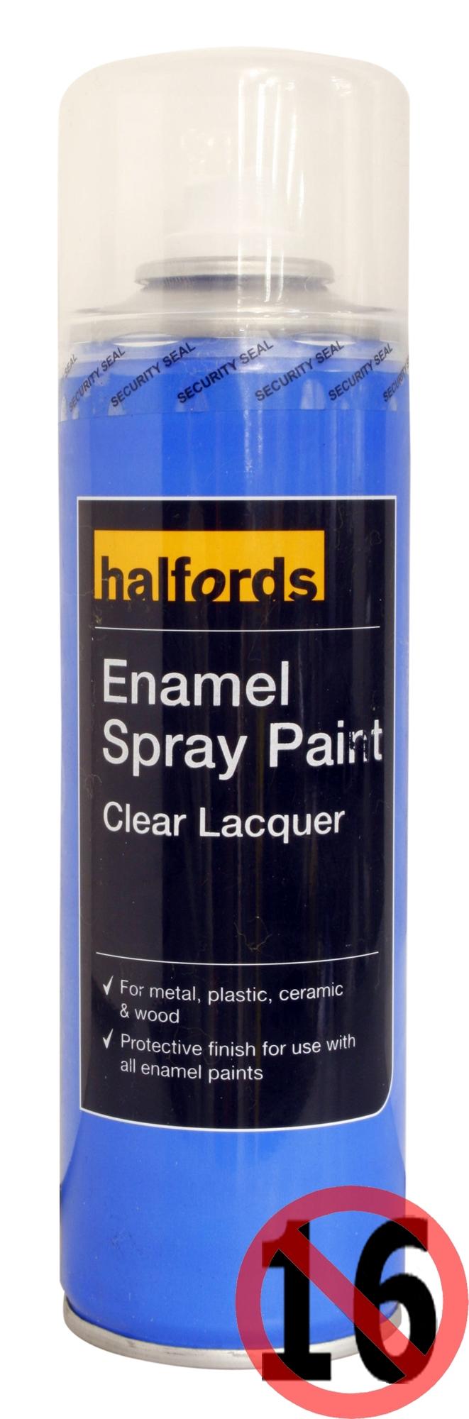 Halfords Enamel Clear Lacquer Spray 300ml Halfords UK