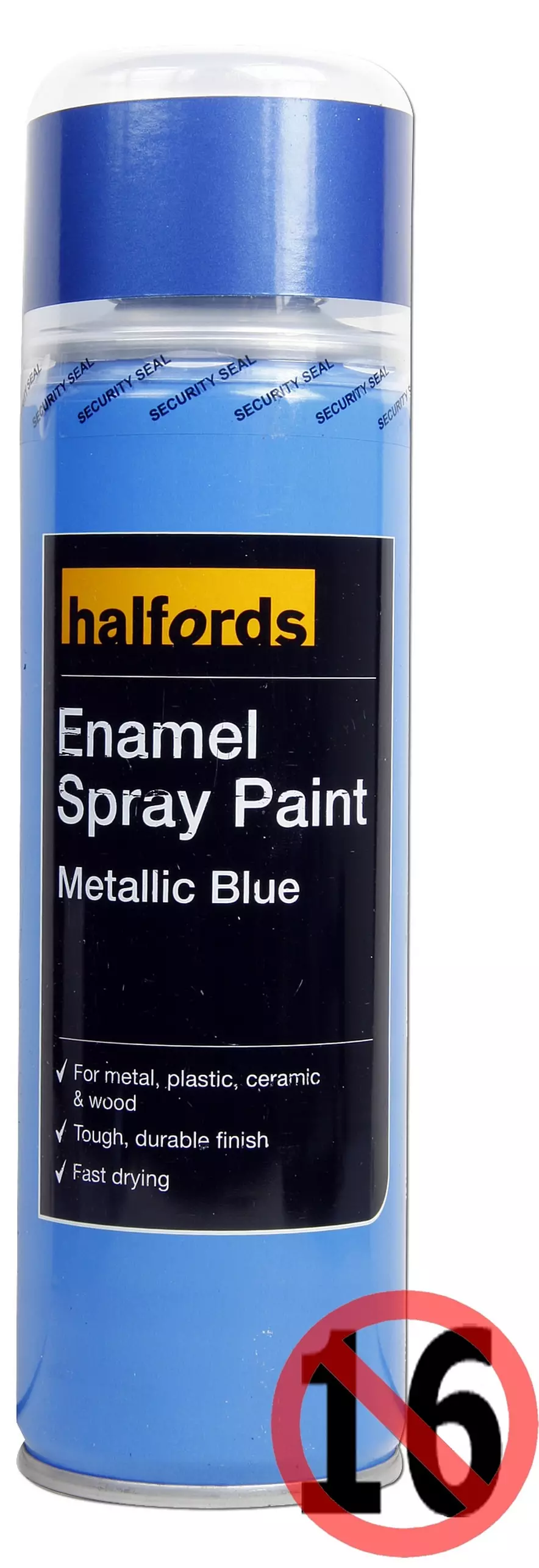 Halfords Enamel Spray Paint Metallic Blue 300ml