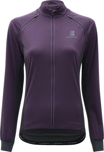 Boardman Womens Windproof Removable Sleeve Jacket Plum Halfords UK