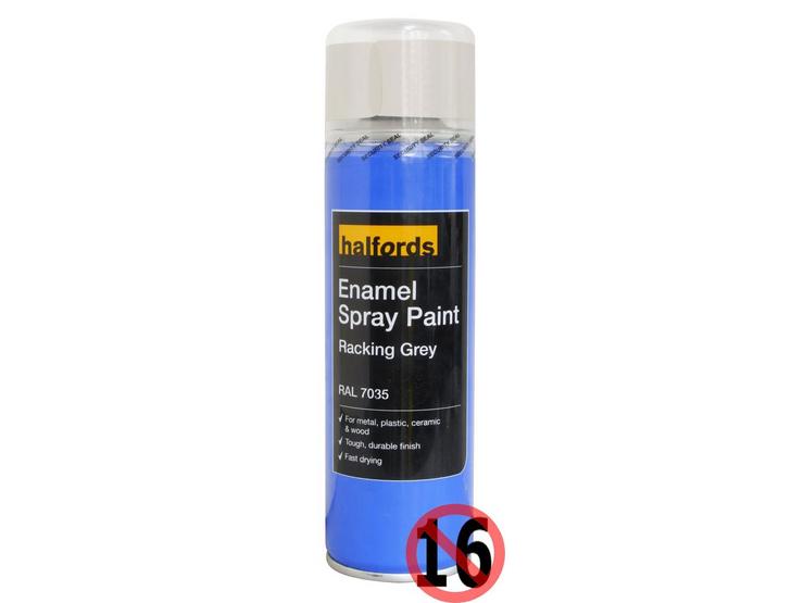 Halfords Enamel Spray Paint Racking Grey 300ml