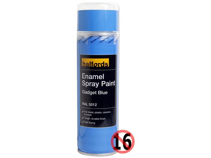 Halfords Enamel Spray Paint Gadget Blue 300ml