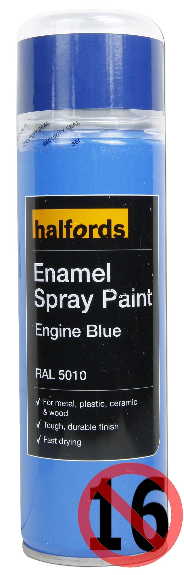 Halfords Enamel Spray Paint Engine Blue 300ml Halfords UK