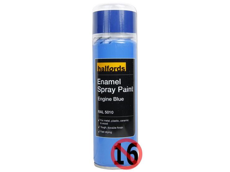 Halfords Enamel Spray Paint Engine Blue 300ml
