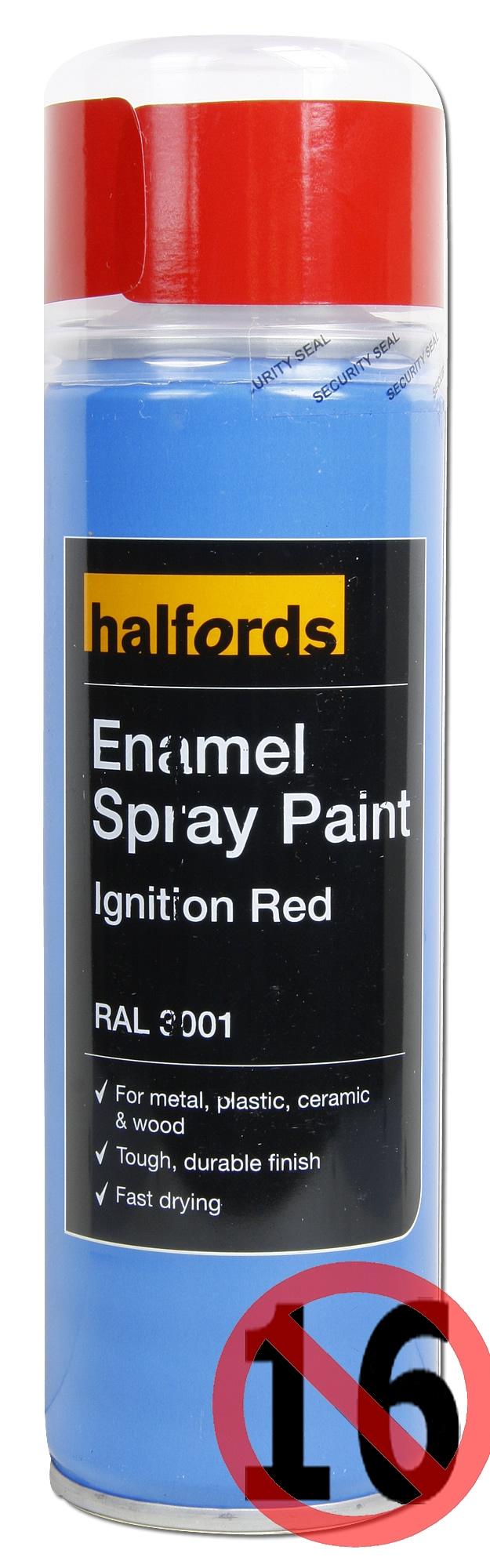Halfords Enamel Spray Paint Ignition Red 300ml Halfords UK